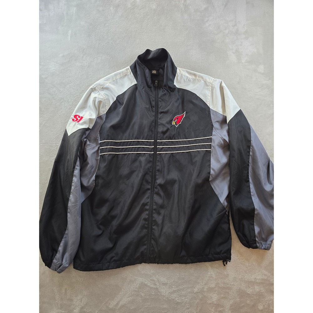 Arizona Cardinals Jacket Mens L Full Zip Windbreaker‎ Team Apparel Reebok